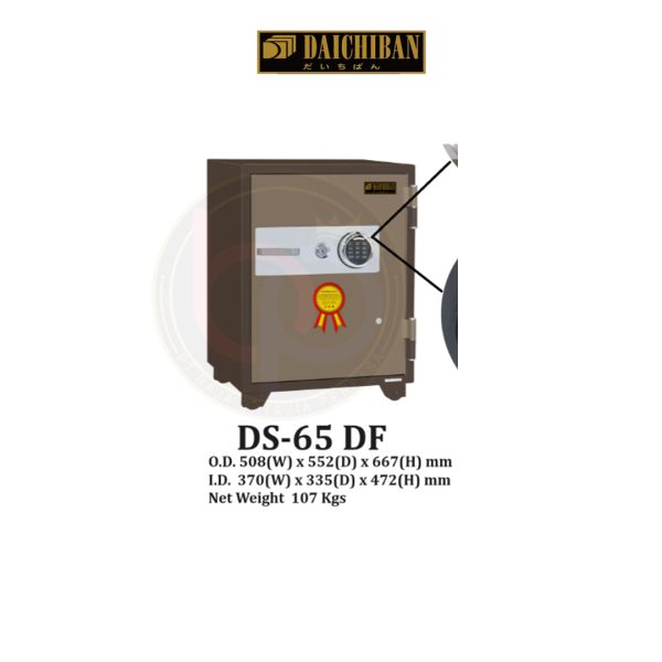 Brankas Digital Fingerscan Safe Tahan Api Daichiban DS-65 DF