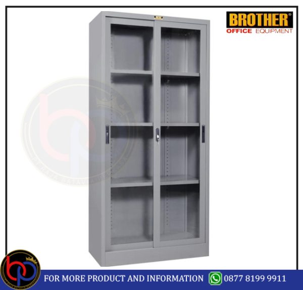 BROTHER LEMARI ARSIP TINGGI SLIDING KACA BROTHER B-304