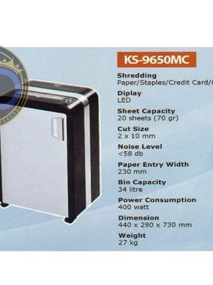 MESIN PENGHANCUR KERTAS KOZURE KS-9650MC