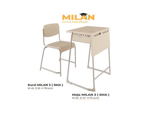 KURSI DAN MEJA BELAJAR DONATI MILAN 3 UNTUK SMA