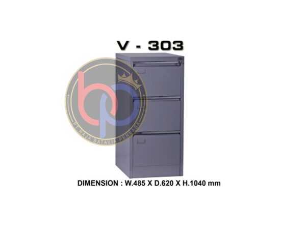 FILING CABINET LEMARI PENYIMPANAN BESI 3 LACI VIP V - 303